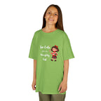 Kids T-Shirt — "Too Cute for the Naughty List" Holiday Elf Graphic