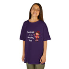 Kids T-Shirt — "Too Cute for the Naughty List" Holiday Elf Graphic