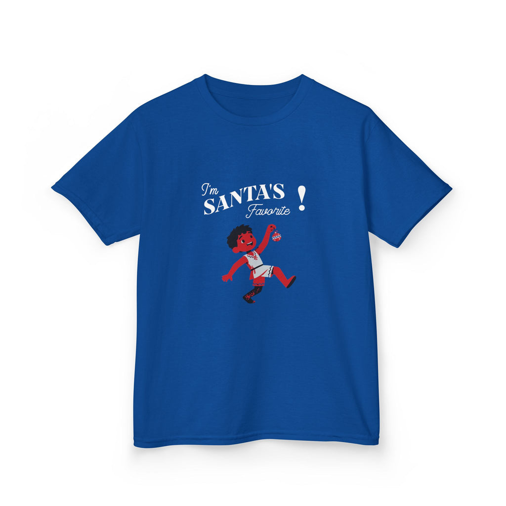 Kids T-Shirt — "I'm Santa’s Favorite" Festive Elf Graphic Tee