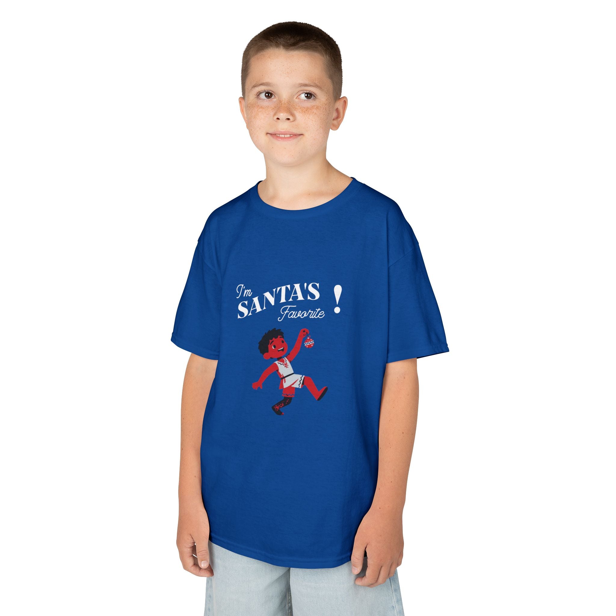 Kids T-Shirt — "I'm Santa’s Favorite" Festive Elf Graphic Tee