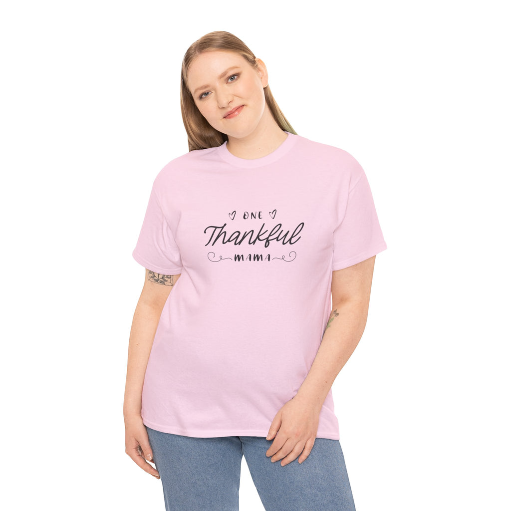 Thankful Mama T-Shirt — Cozy Mom Thanksgiving Tee