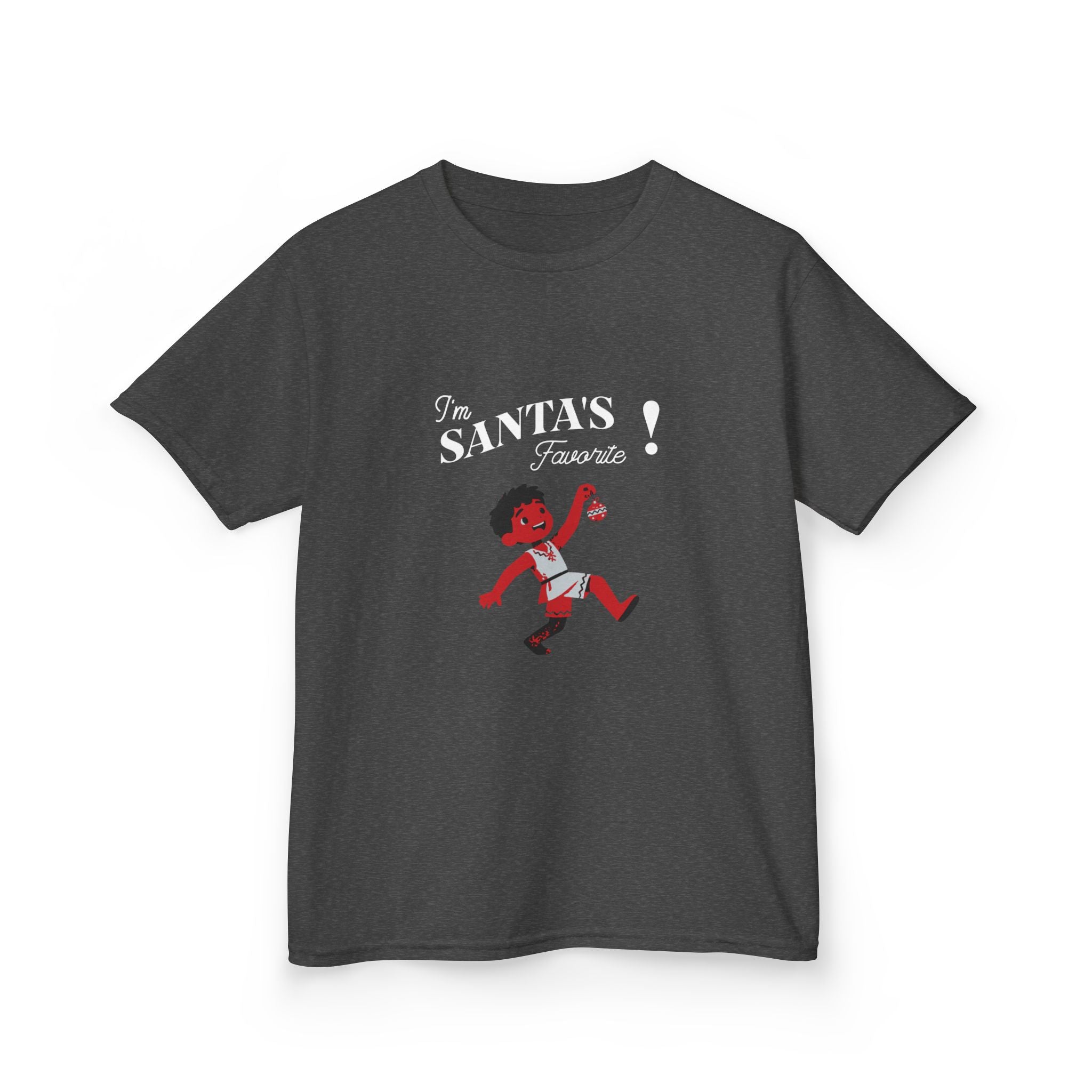 Kids T-Shirt — "I'm Santa’s Favorite" Festive Elf Graphic Tee
