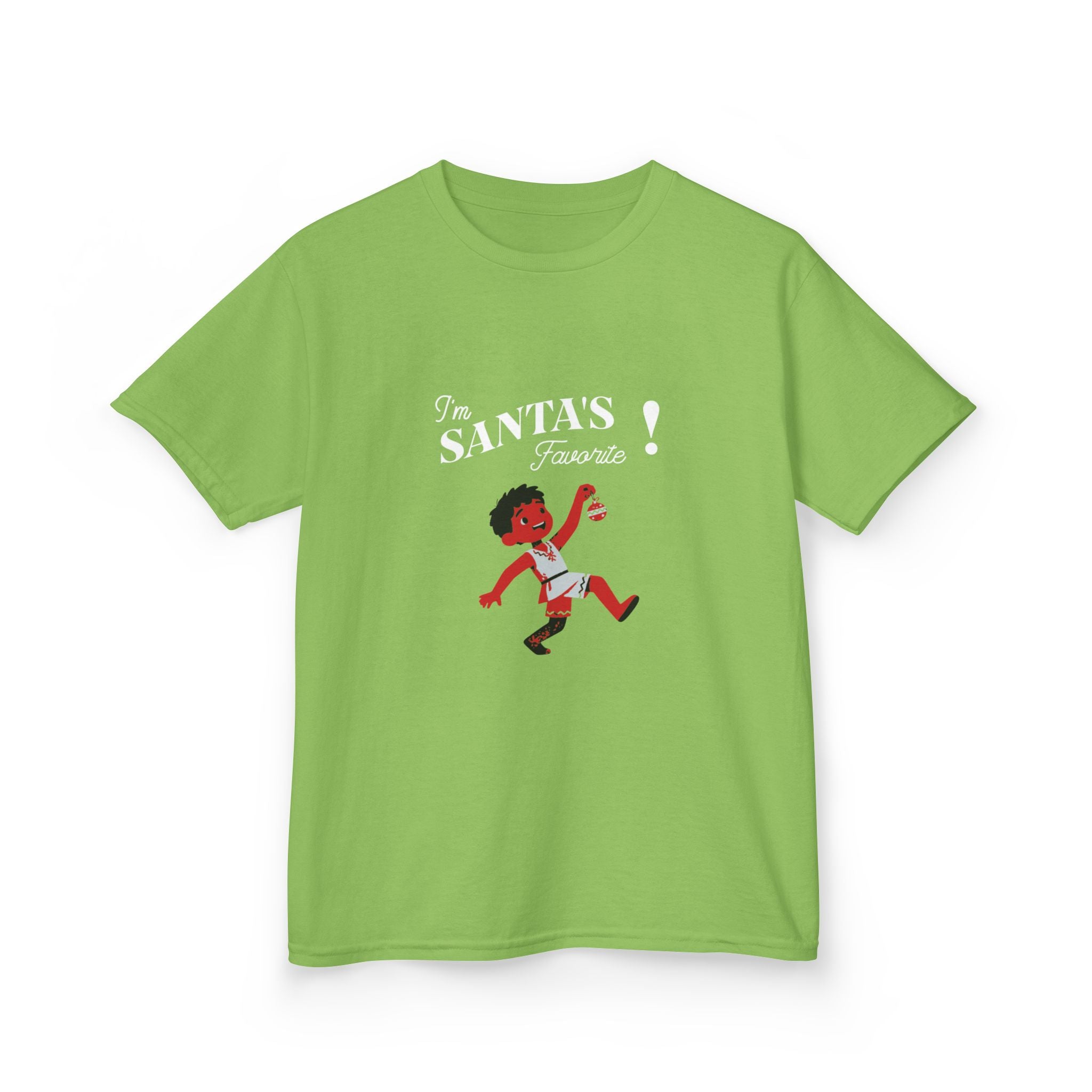 Kids T-Shirt — "I'm Santa’s Favorite" Festive Elf Graphic Tee