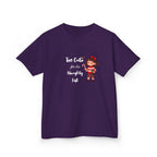 Kids T-Shirt — "Too Cute for the Naughty List" Holiday Elf Graphic