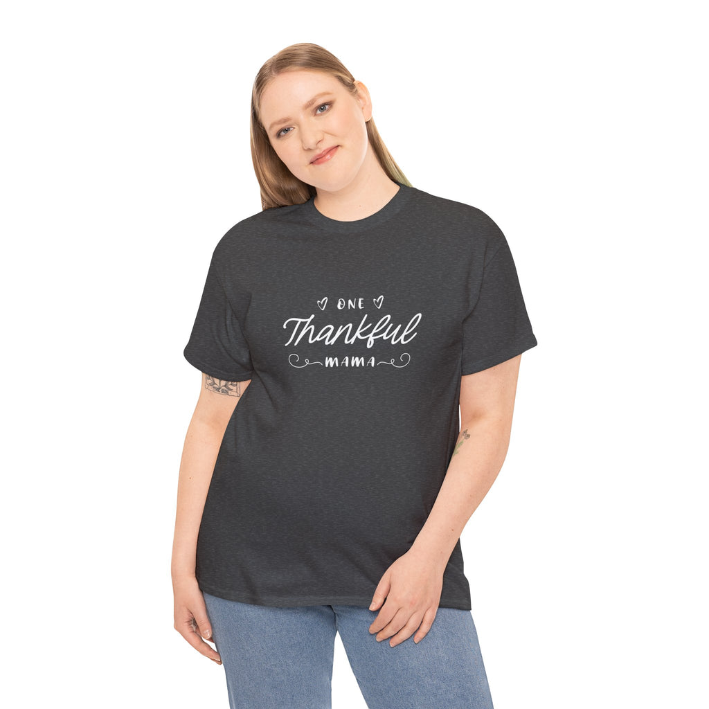 Thankful Mama T-Shirt — Cozy Mom Thanksgiving Tee