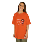 Kids T-Shirt — "Too Cute for the Naughty List" Holiday Elf Graphic