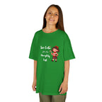 Kids T-Shirt — "Too Cute for the Naughty List" Holiday Elf Graphic