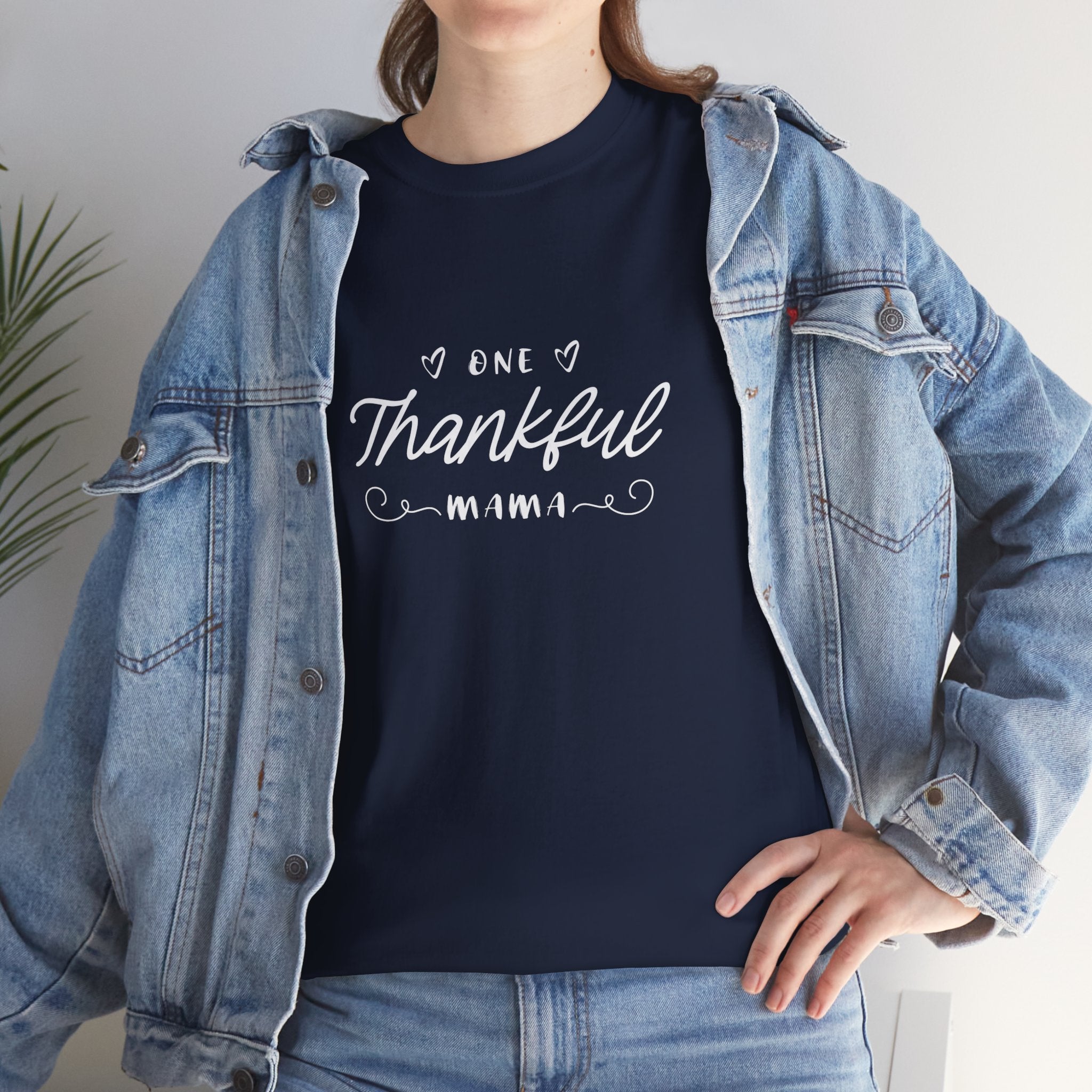 Thankful Mama T-Shirt — Cozy Mom Thanksgiving Tee