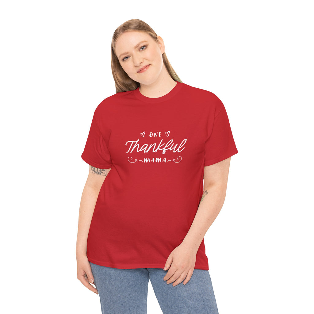 Thankful Mama T-Shirt — Cozy Mom Thanksgiving Tee