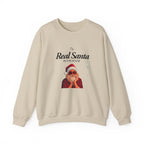 Sweatshirt — "The Real Santa in the House" Vintage Santa Holiday Crewneck