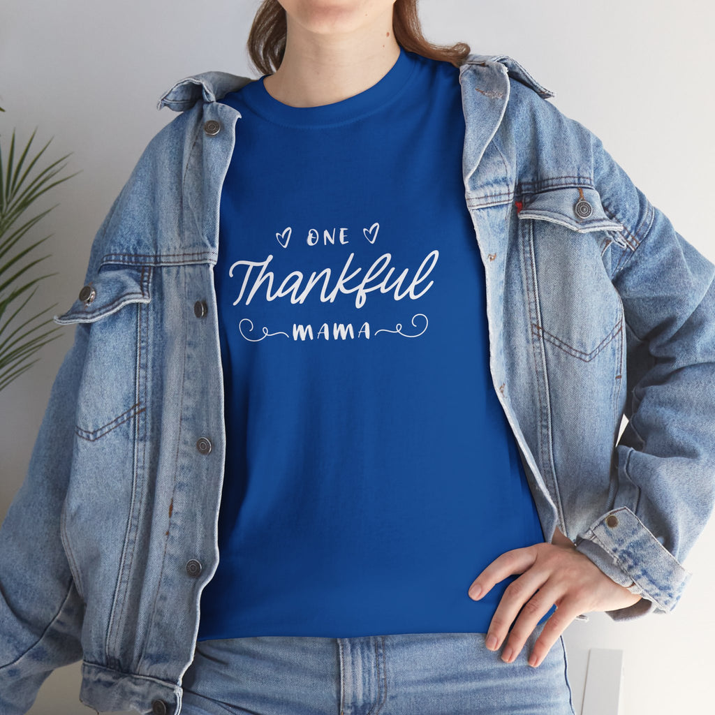 Thankful Mama T-Shirt — Cozy Mom Thanksgiving Tee